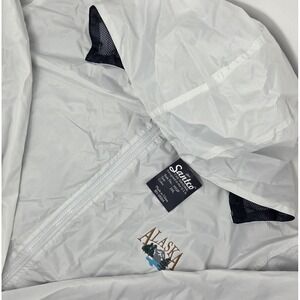 NEW Santco Alaska Jacket Mens 2XL White Hooded Windbreaker Water Resistant NWT
